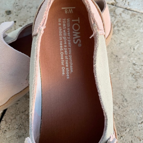 TOMS Blush Suede Women’s Sunset Slip-Ons 8 - Picture 2 of 5